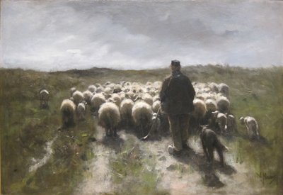 Pastor y ovejas de Anton Mauve
