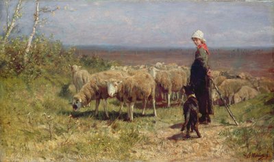 Pastora (óleo sobre lienzo) de Anton Mauve