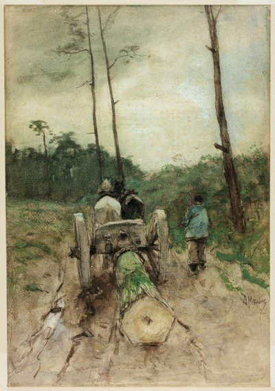 El carro del silvicultor de Anton Mauve