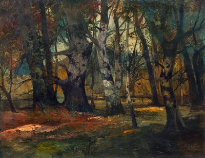bosque de otoño de Anton Müller Wischin