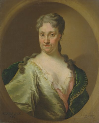 Retrato de Barbara Lutken (1664-1740) de Anton Paulsen