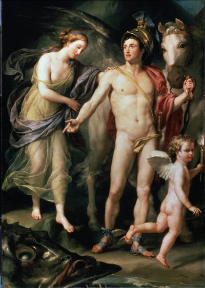 Andrómeda y Perseo sosteniendo su montura Pegaso de Anton Raphael Mengs