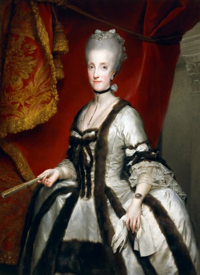 Retrato de María Carolina de Austria, Reina de Nápoles de Anton Raphael Mengs