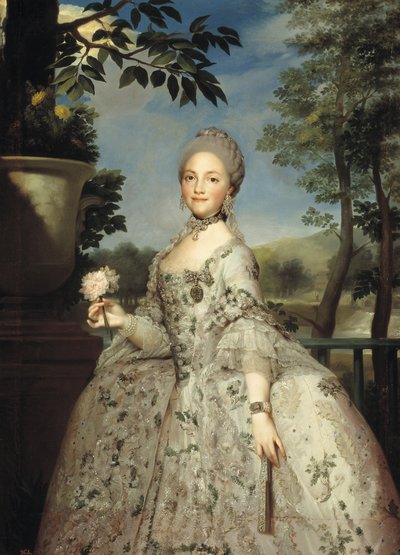 Retrato de María Luisa de Parma como Princesa de Asturias, ca 1764-1765 de Anton Raphael Mengs