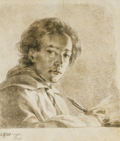 Retrato del artista, 1750 de Anton Raphael Mengs