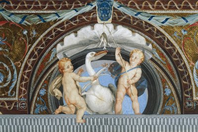 Putti con un pelícano (detalle) de Anton Raphael Mengs