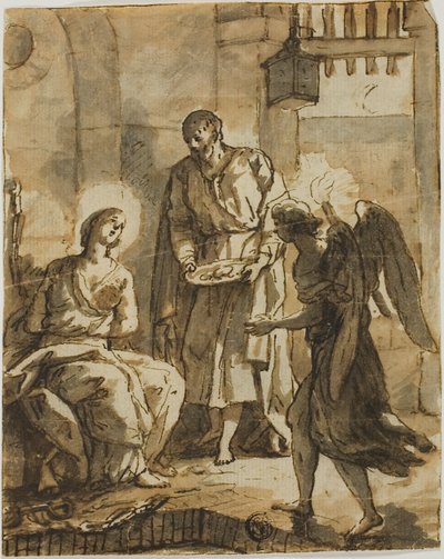 San Pedro visita a Santa Águeda en la cárcel y le cura las heridas de Anton Raphael Mengs