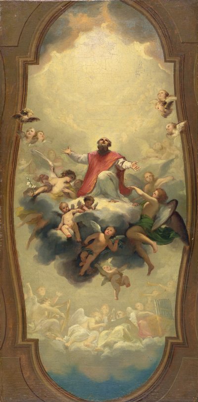 San Eusebio llevado al cielo, c.1757 (óleo sobre lienzo) de Anton Raphael Mengs