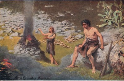 Caín y Abel, de la Historia de la Biblia de Hulbert publicada por The John Winston Company, 1932 de Anton Robert Leinweber