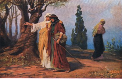 Noemí y Rut, de la Historia de la Biblia de Hulbert publicada por The John Winston Company, 1932 de Anton Robert Leinweber