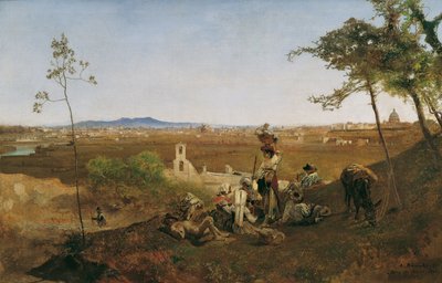 Vista de Roma desde Monte Mario de Anton Romako