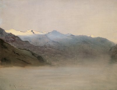 El valle de Gastein en la niebla de Anton Romako