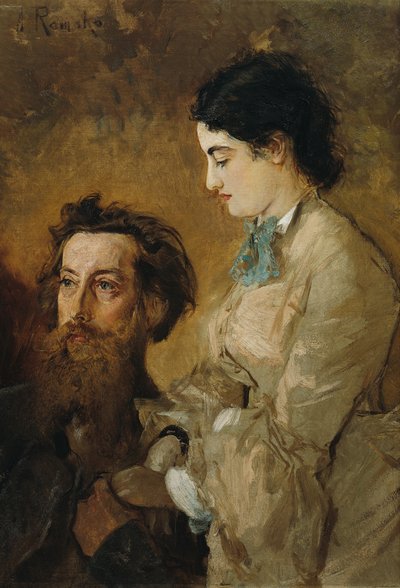 El escultor Reinhold Begas con su esposa Margarethe de Anton Romako