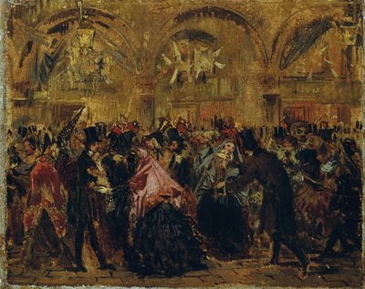 Carnaval en la Plaza de San Marcos en Venecia de Anton Romako
