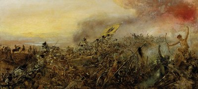 Príncipe Eugenio de Saboya en la Batalla de Zenta de Anton Romako