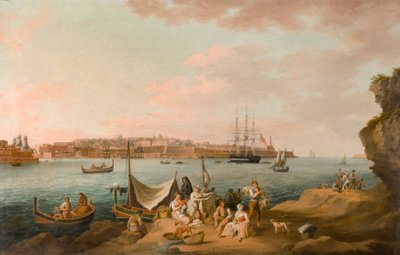 Escena del puerto, Malta de Anton Schranz