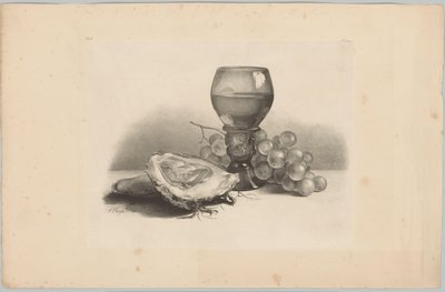 Bodegón de cristal, ostras y uvas
Flower and Fruit Studien (...) 3er episodio (título de la serie) de Anton Weiss