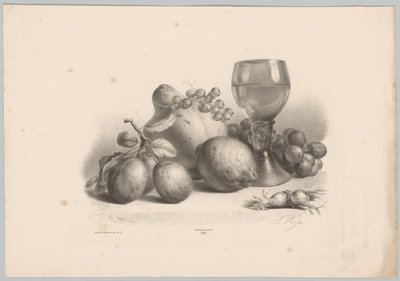 Bodegón con vidrio, ciruelas, limón, uvas y avellanas Estudios de flores y frutas (...) Décimo episodio (título de la serie) de Anton Weiss