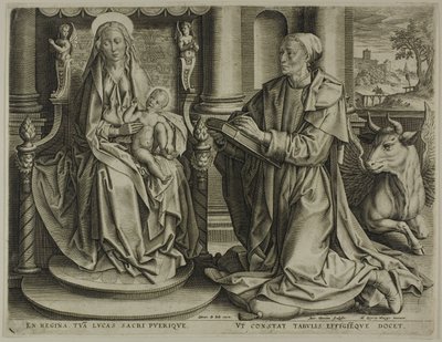 San Lucas pintando a la Virgen de Anton Wierix