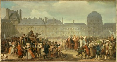 Publicación del Tratado de Versalles frente al Palacio de las Tullerías el 25 de noviembre de Anton van Ysendyck