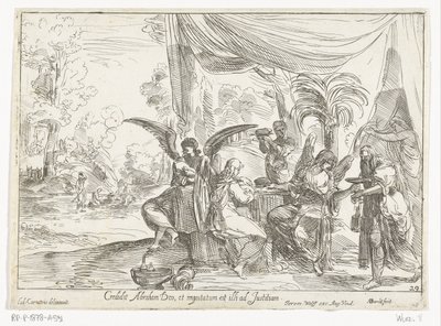 Abraham recibe a los tres ángeles de Anton van der Borcht