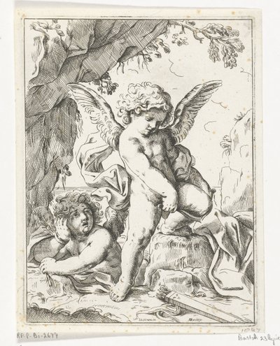 Cupido rompe su arco de Anton van der Borcht