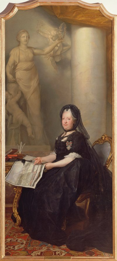 Retrato de María Teresa Emperatriz del Sacro Imperio Romano Germánico de Anton von Maron