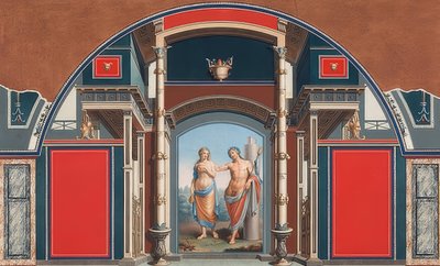 Mural de una casa romana en el terreno de la Villa Negroni en Roma, Baco y Ariadna. 1783 de Anton von Maron