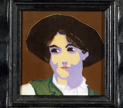 Azulejo que representa la cabeza de un agricultor de Antonelli Enea