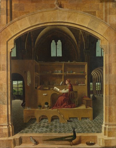 San Jerónimo en su Estudio, ca 1475 de Antonello da Messina