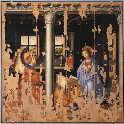La Anunciación, Fragmento de Antonello da Messina