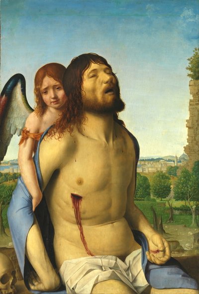 Cristo muerto sostenido por un ángel de Antonello da Messina
