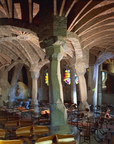 España, Región de Cataluña, Provincia de Barcelona, Comarca del Baix Llobregat, Santa Coloma de Cervelló, iglesia de Colonia Güell, cripta de la iglesia de Antoni Gaudi