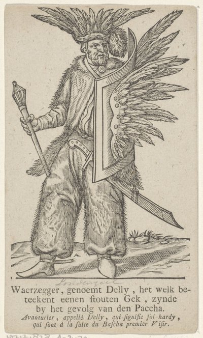 Deli del séquito del bajá otomano Waerzegger, llamado Delly, que significa Loco travieso, siendo parte de la comitiva de la Paccha (título sobre objeto) de Antoni van Leest
