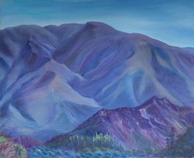 Montaña azul, Andalucía, 2001 (óleo sobre lienzo) de Antonia Myatt