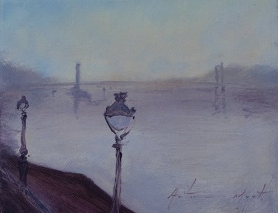 Luces de Londres, 2020 (óleo sobre lienzo) de Antonia Myatt