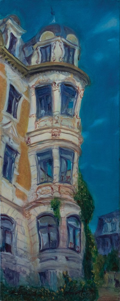 Oslo, La casa del jarrón, 2012 (óleo sobre lienzo) de Antonia Myatt
