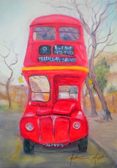 Autobús rojo de Antonia Myatt