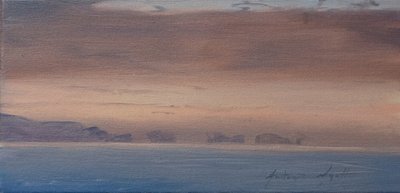 Seven Sisters, Lymington, 2019 (óleo sobre lienzo) de Antonia Myatt