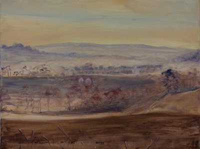 Puente de los siete ojos Somerton, 2023 (óleo sobre lienzo) de Antonia Myatt