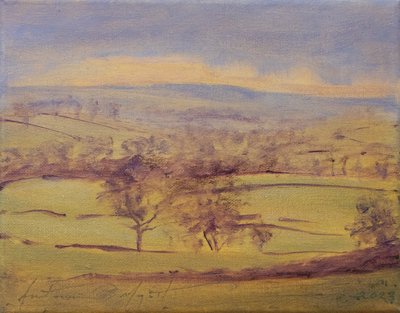 Árboles de Somerset, 2023 (óleo sobre lienzo) de Antonia Myatt