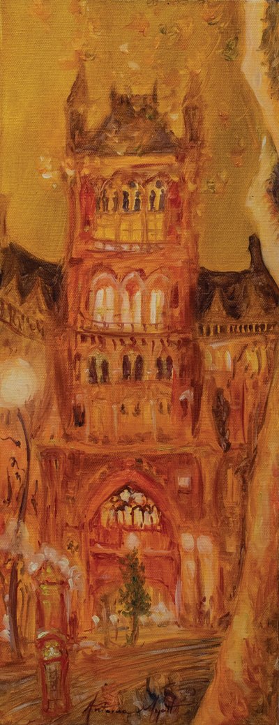 Estación de St Pancras, 2014 (óleo sobre lienzo) de Antonia Myatt