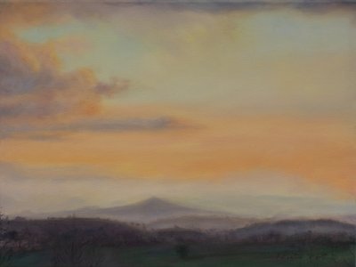 Montañas galesas, 2022 (óleo sobre lienzo) de Antonia Myatt