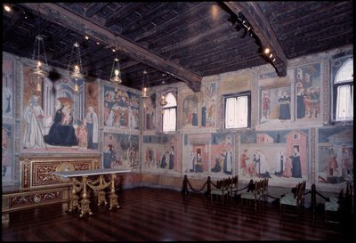 Vista general de la vida de Santa Francesca romana (fresco) de Antoniazzo Romano