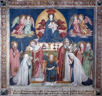 Vida de Santa Francesca Romana: En el día de Navidad de Antoniazzo Romano