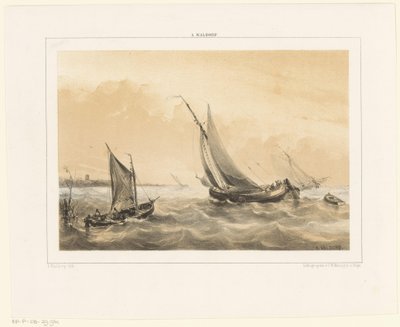 Veleros en el mar de Antonie Waldorp