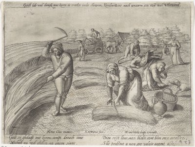 La cosecha Grano en crecimiento (título de la serie) de Antonie Wierix (II) (possibly)