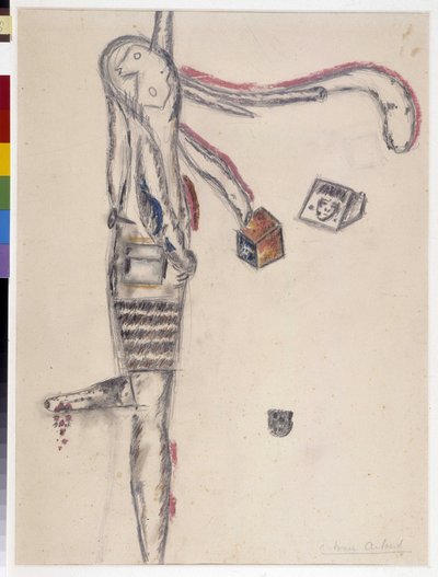 Dibujo de Antonin Artaud (1896-1948). 1945 Dim cm 63X48 Musee Cantini, Marsella. de Antonin Artaud