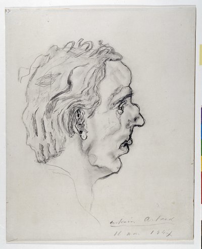 Retrato de perfil del poeta Jacques Prevel (1915-1951) - 11 de mayo de Antonin Artaud
