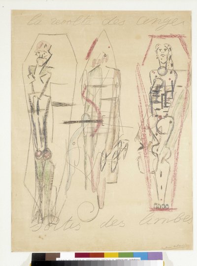La revuelta de los ángeles que salen del limbo. Dibujo de Antonin Artaud (1896-1948) de Antonin Artaud